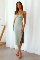 Panorama Midi Dress Green