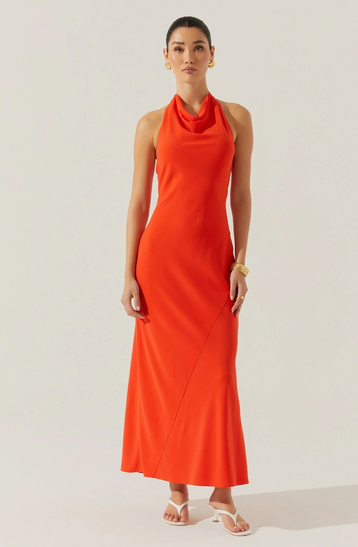 Dalisay Cowl Neck Halter Dress